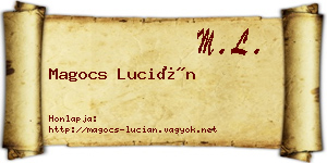 Magocs Lucián névjegykártya